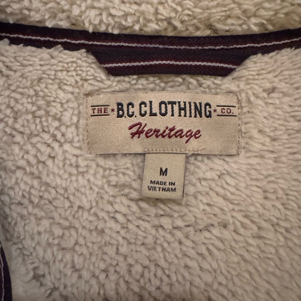 Men's Brown Zip-Up Sweater With Sherpa Lining - Picture 2 of 6